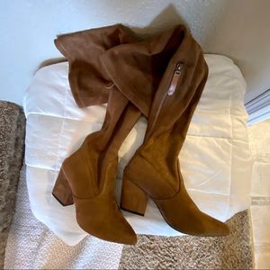 OTK Faux Suede Boots - popular blogger brand dupe